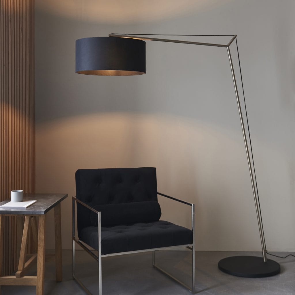 large black modern floor lamp