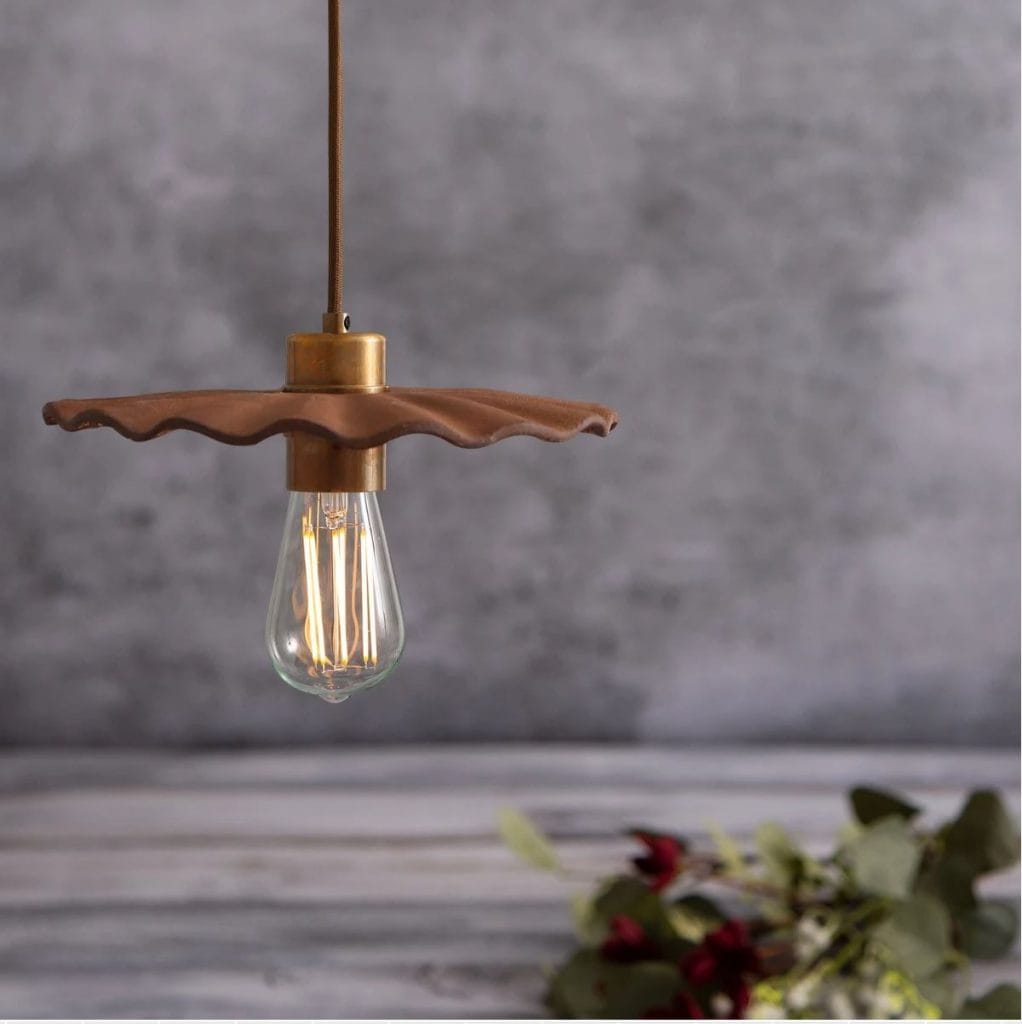 Red ceramic ceiling pendants