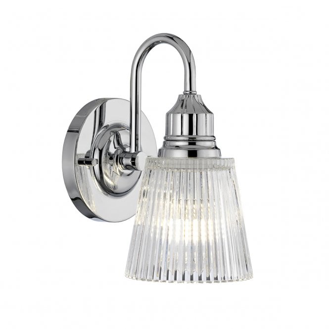ADDISON 1 Light Wall Light in Polished Chrome IP44 Bathroom Safe