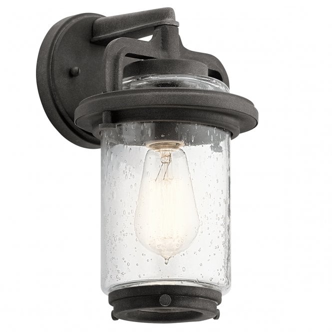 ANDOVER Small Wall Lantern in Weathered Zinc IP44 Rated for Outdoor Use