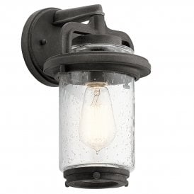 ANDOVER Small Wall Lantern in Weathered Zinc IP44 Rated for Outdoor Use