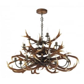 ANTLER 17 Light Ceiling Pendant Highland Stag