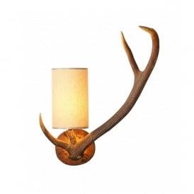 ANTLER Resin Rustic Stag Antler Wall Light