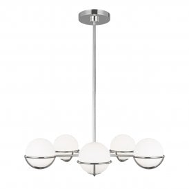 APOLLO Globe Chandelier Polished Nickel