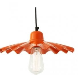 ARDLE Modern Factory Pendant in Powder Coated Orange