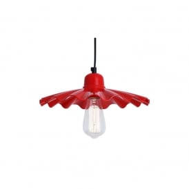ARDLE Modern Factory Pendant in Powder Coated Red