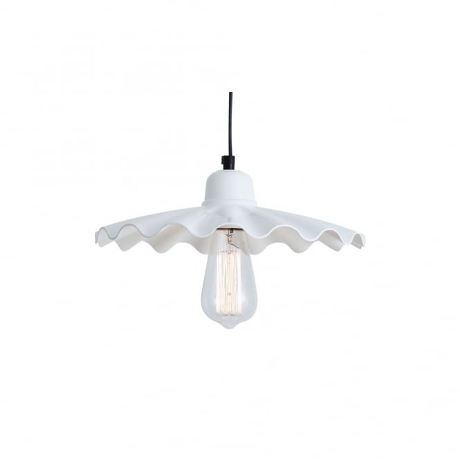 ARDLE Modern Factory Pendant in Powder Coated White