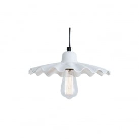ARDLE Modern Factory Pendant in Powder Coated White