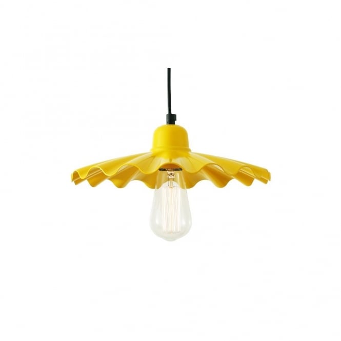 ARDLE Modern Factory Pendant in Powder Coated Yellow