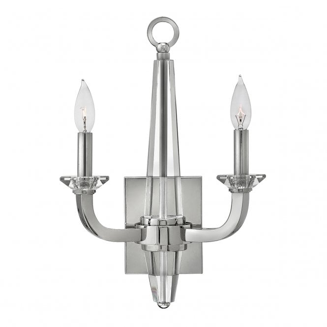 ASCHER 2 Light Wall Light in Polished Nickel