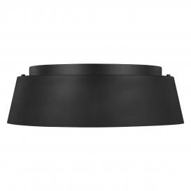 ASHER 3 Light Flush | Midnight Black Gold Leaf
