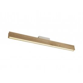 ASHER Integral LED Flush Ceiling Light | Medium Oak Wood