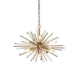 ASPIRE Antique Brass Plated Pendant With Glass Shards