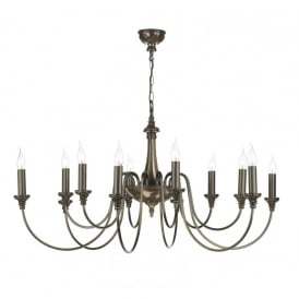 BAILEY 12 Light Long Drop Ceiling Pendant Bronze