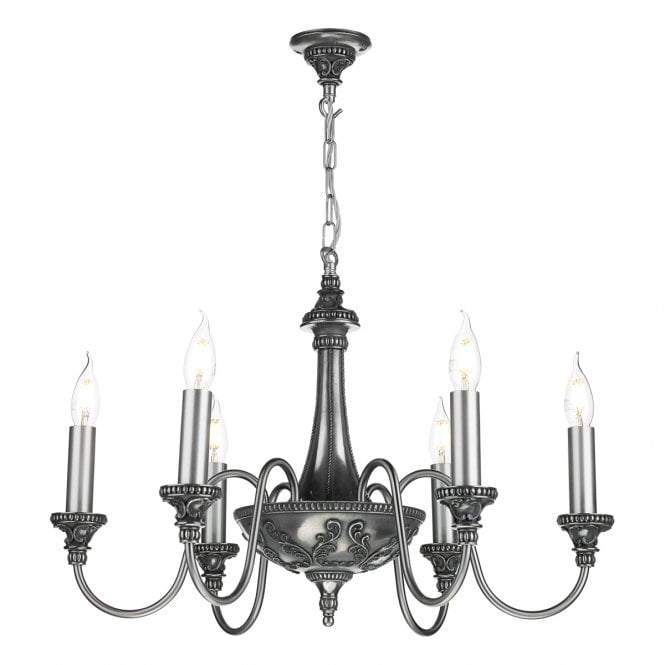 BAILEY 6 Light Ceiling Pendant Pewter