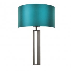 BAILEY Bronze Slotted Wall Light With Teal Shade