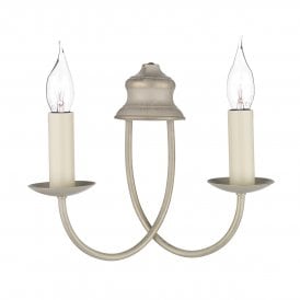 BERMUDA Bell Twin Wall Light in Cream and Gold