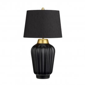 BEXLEY 1 Light Table Lamp in Black & Brushed Brass