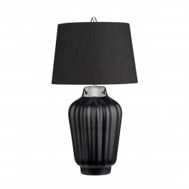 BEXLEY 1 Light Table Lamp in Black & Polished Nickel