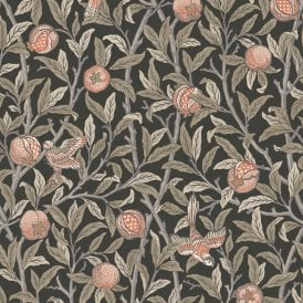 Bird & Pomegranate Charcoal Grey Wallpaper