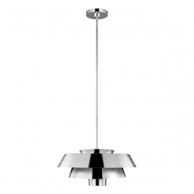 BRISBIN Art Deco Modern Pendant Polished Nickel