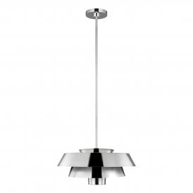 BRISBIN Art Deco Modern Pendant Polished Nickel