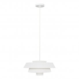 BRISBIN Mid Century Modern Pendant | Matte White