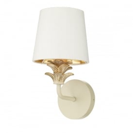 CABANA Luxury Single Wall Bracket In Cream and Gold, UK Design