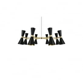 CAIRO 8 Arm Contemporary Chandelier Powder Coated Matte Black