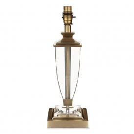 CARSON Large Table Lamp Antique Brass Crystal Base Only