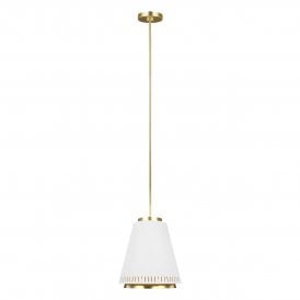 CARTER Pendant Matte White & Burnished Brass