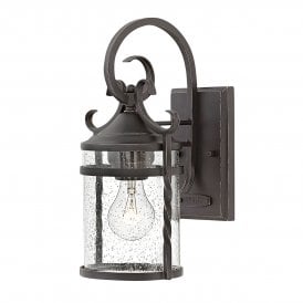 CASA 1 Light Wall Lantern in Olde Black IP44 Rated for Outdoor Use