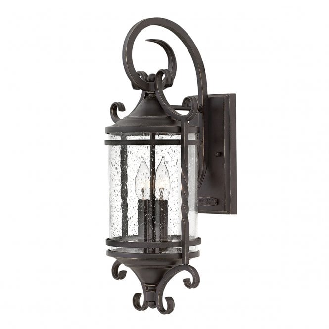 CASA 2 Light Wall Lantern in Olde Black IP44 Rated for Outdoor Use