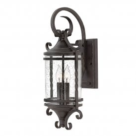CASA 2 Light Wall Lantern in Olde Black IP44 Rated for Outdoor Use