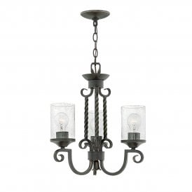 CASA 3 Light Chandelier in Olde Black