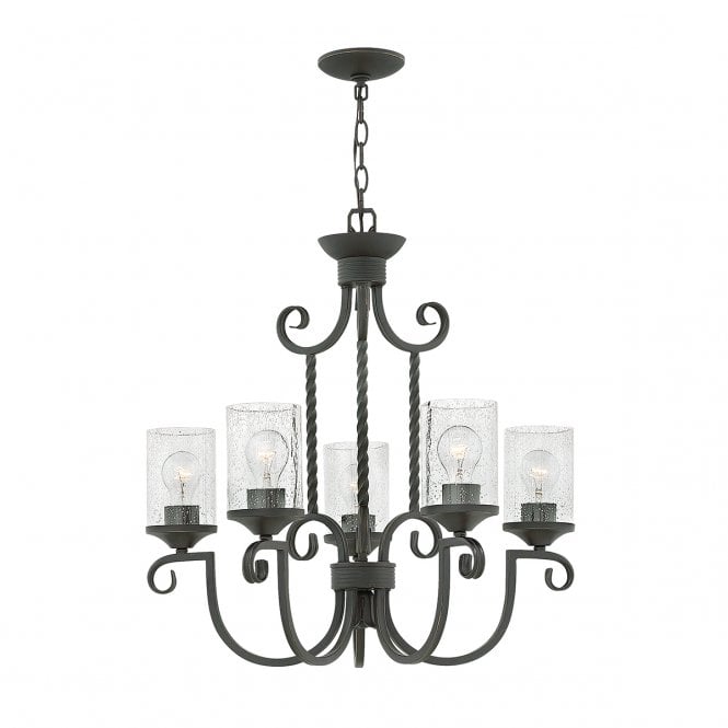 CASA 5 Light Chandelier in Olde Black