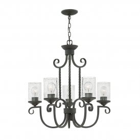 CASA 5 Light Chandelier in Olde Black