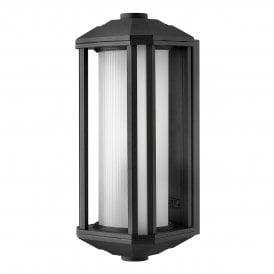 CASTELLE 1 Light Medium Wall Lantern in Black IP44 Rated for Outdoor Use