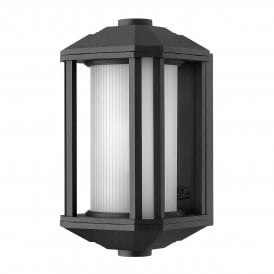 CASTELLE 1 Light Small Wall Lantern in Black IP44 Rated for Outdoor Use