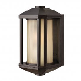 CASTELLE 1 Light Small Wall Lantern in Bronze IP44 Rated for Outdoor Use