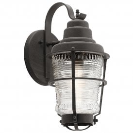 CHANCE Harbor Medium Wall Lantern in Weathered Zinc IP44 Rated for Outdoor Use