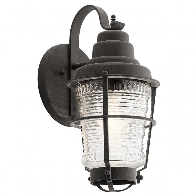 CHANCE Harbor Small Wall Lantern in Weathered Zinc IP44 Rated for Outdoor Use