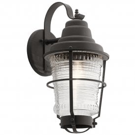 CHANCE Large Light Wall Lantern in Weathered Zinc IP44 Rated for Outdoor Use