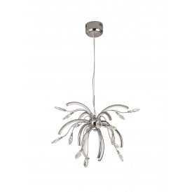 CHARLOTTE LED Ceiling Pendant | Polished Chrome & Crystals (Medium)