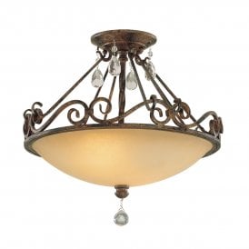 CHATEAU 2 Light Semi-Flush Light in Mocha Bronze