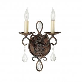 CHATEAU 2 Light Wall Light in Mocha Bronze