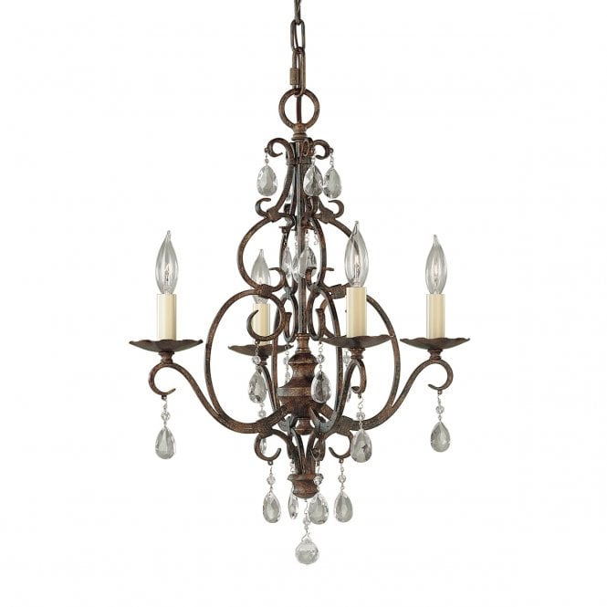 CHATEAU 4 Light Chandelier in Mocha Bronze