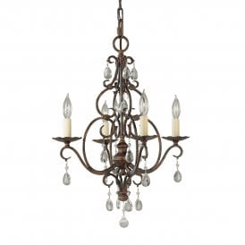 CHATEAU 4 Light Chandelier in Mocha Bronze