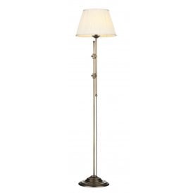 CHESTER Height Adjustable Floor Lamp in Antique Brass | Base Only