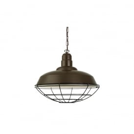 COBAL Industrial Pendant in Powder Coated Bronze